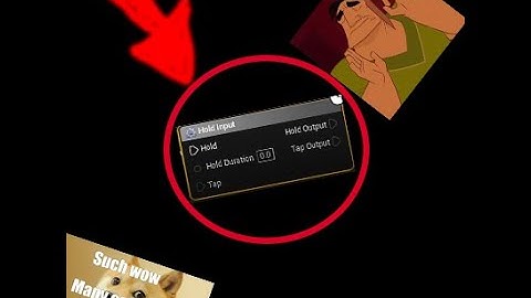 How to make hold inputs in UE4