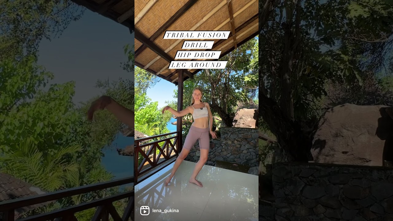 Hip drop tribal fusion dance tutorial #tribalfusion #tribal #bali #dance #lenagukina #tribaltutorial