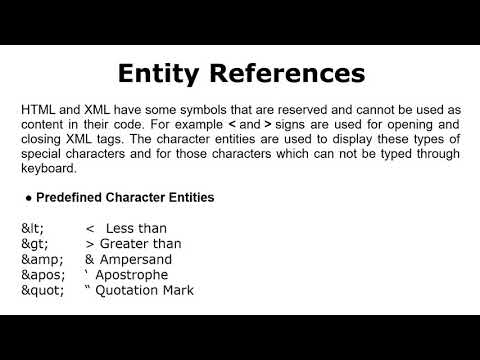 Entity Reference in XML in Hindi || By : Anu Monga