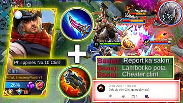CLINT BEST BUILD FOR TANKY ENEMIES | CLINT DEFAULT SKIN GAMEPLAY | MOBILE LEGENDS CLINT GAMEPLAY