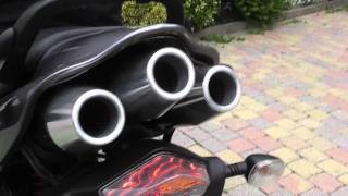 Triumph Sprint ST 1050 Sound Trident Exhaust without baffles (db-killers).