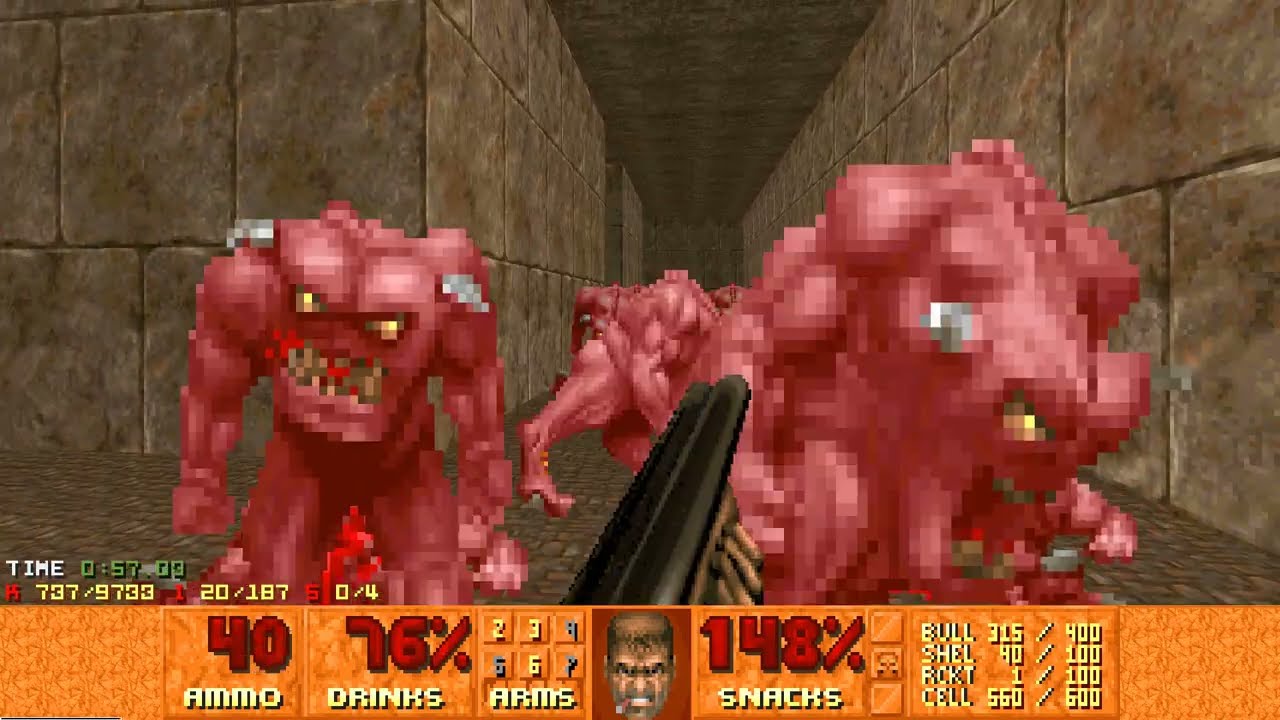 Doom 2 [Junkfood 3]: Indorito Jones (Map04) - UV-Max in 
