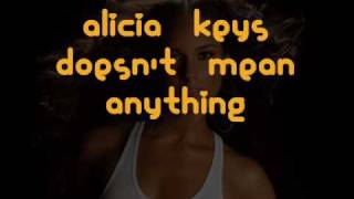 Alicia Keys - Doesn't mean anything (+ lyrics)