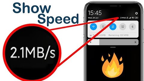 How to show network speed in notification bar