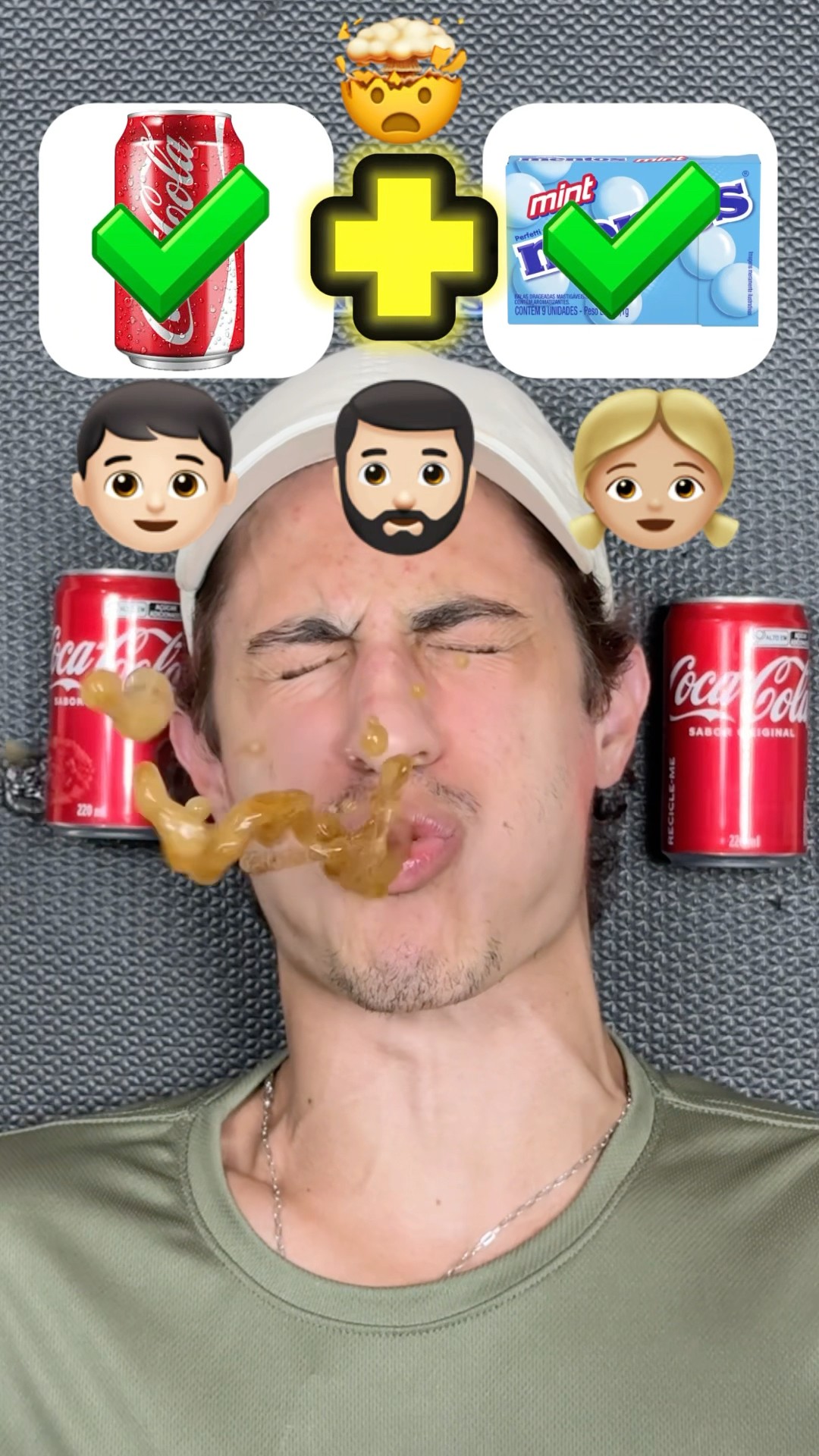 Quem vai comer coca com mentos?!? #shorts #challenge