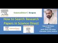 sciencedirect|elsevier|journal|article|How to Search Research Papers in Science Direct