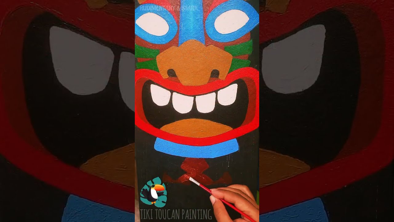 TIKI Acrylic Paint on Ficem Board - YouTube