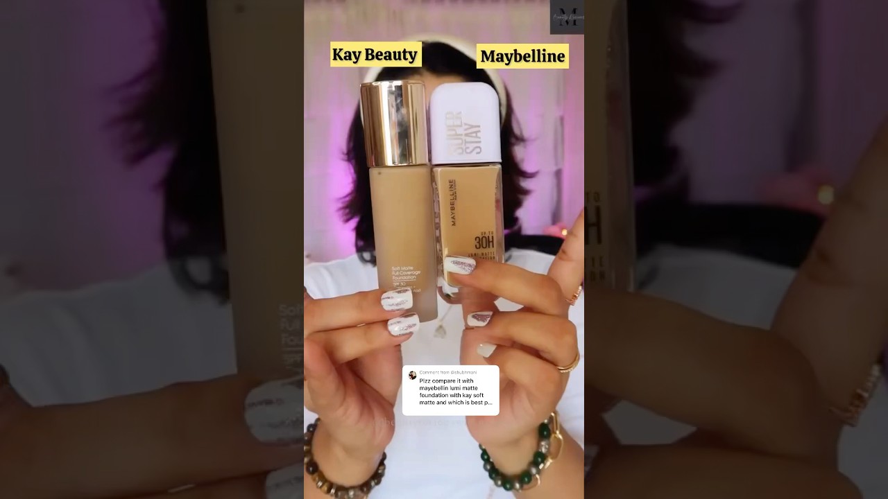 Wore 2 Viral Foundations for 5Hrs | Maybelline Luminous Matte vs Kay Beauty Soft Matte