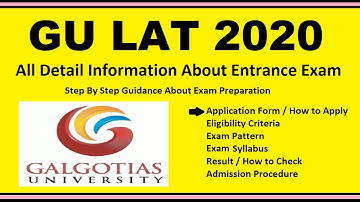 GU LAT 2020 - Notification, Dates, Application, Eligibility, Admit Card, Pattern, Syllabus, Result