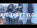 NYC thrifting VLOG + try-on 👖 affordable, unique spots in Brooklyn + Queens
