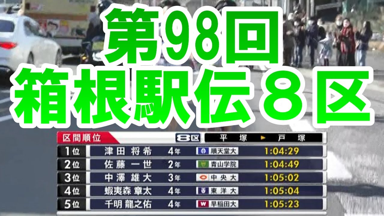 第98回 箱根駅伝 8区 ダイジェスト 2022 × シャイニングスター - YouTube