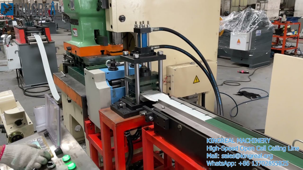 High-Speed Open Cell Grid Ceilings Production Line - KINGREAL MACHINERY ...