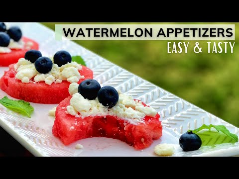 Watermelon Appetizer Bites | Watermelon Feta Blueberry|  Watermelon Feta Bites| Nkechi Ajaeroh EP 47