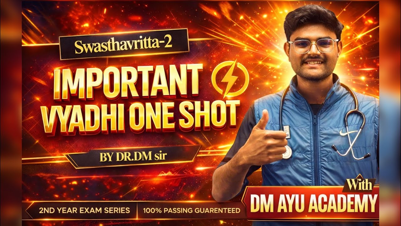 IMPORTANT VYADHI ONE SHOT | Swasthavritta-2 Revision ⚡ | 2nd Year BAMS | DM AYU ACADEMY