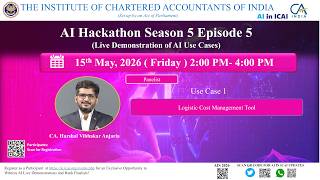 AI Hackathon Season 5 Episode 5 UC01 Logistic Cost Management Tool- CA.Harshal Vibhakar Anjaria