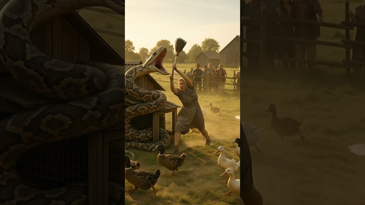 Shocking! Brave Farm Woman vs Giant Python 🐍🦆