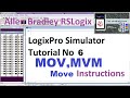 LogixPro Simulator Tutorial No 6 | Move Instructions | PLC Training | PLC Free Course