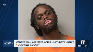 Wanted man arrested after multi-day pursuit