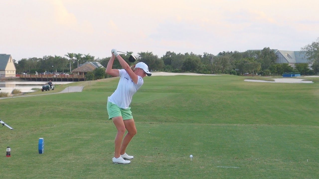 GOLF SWING 2012 - STACY LEWIS DRIVER - DOWN THE LINE ...