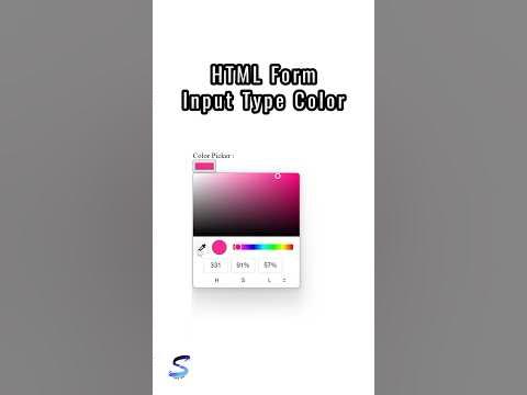 HTML Form | Input Type Color #shorts #html #vscode #programming #form # ...