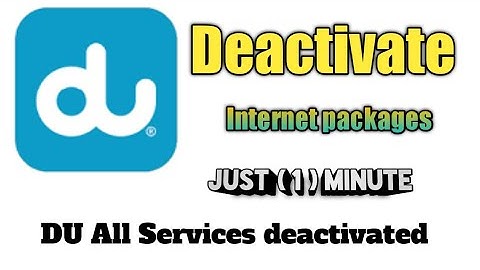 Du deactivate All Services |unsubscribe | Du deactivate all subscription | du deactivate data bundle