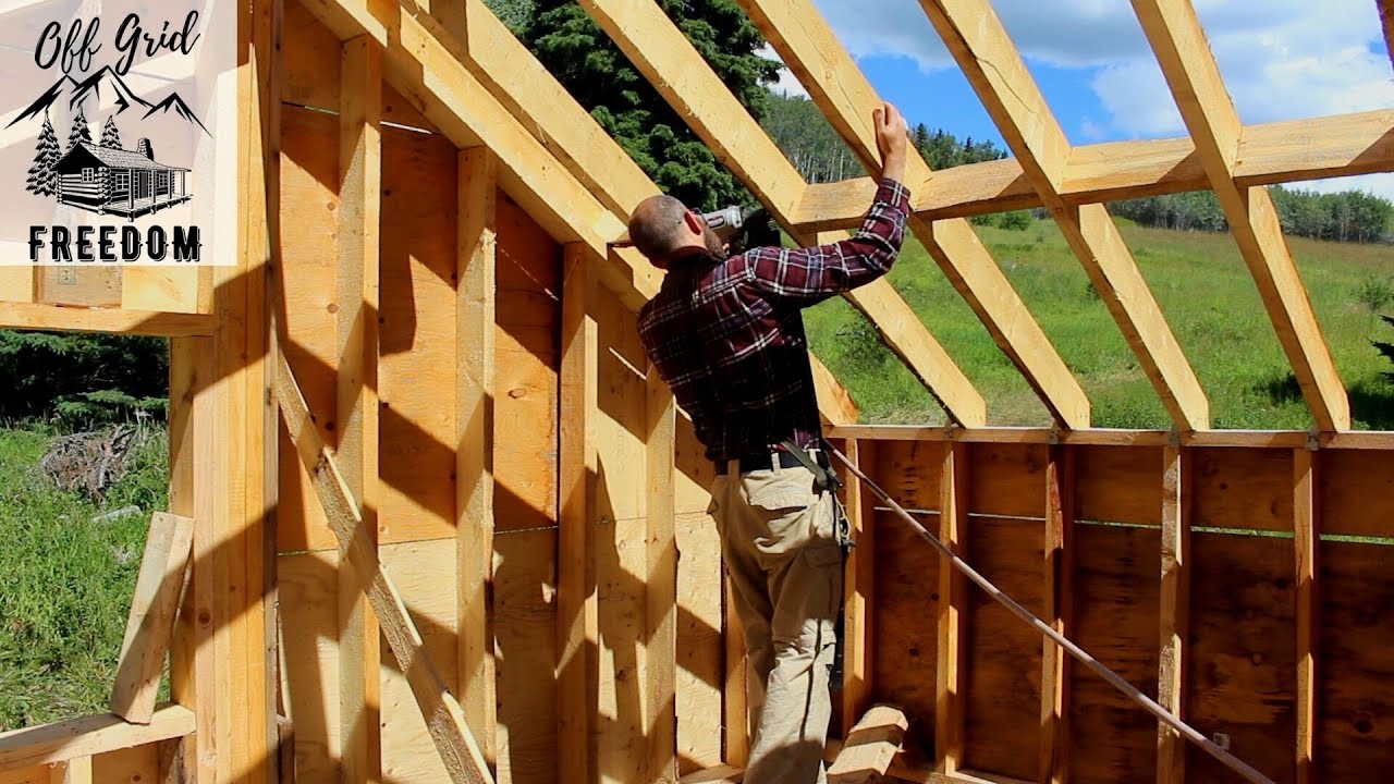 Preparing to Roof the Off Grid Cabin | Solo Build in Northern Canada ...