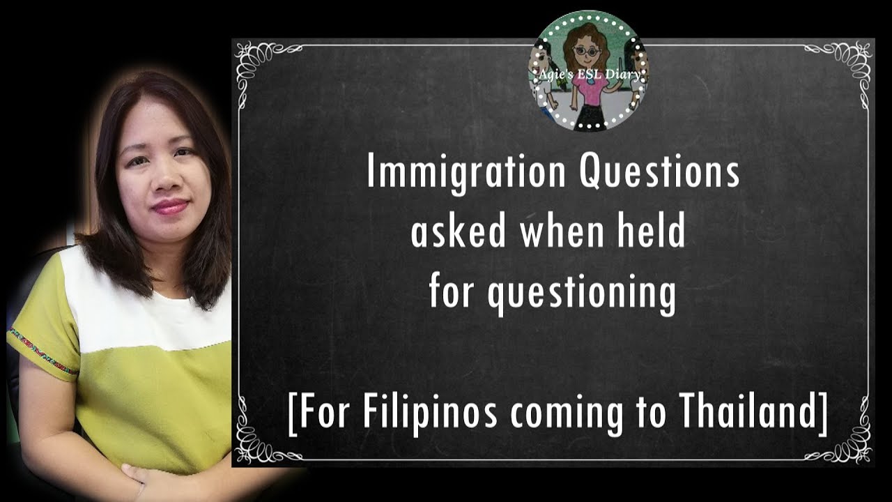 PH Immigration Questions For Filipinos - YouTube