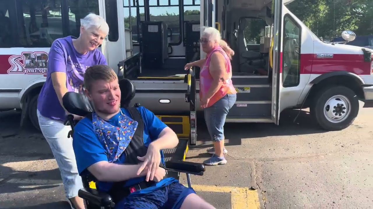 Bata Bus driver Kay picking Sam up at home & dropping him off at IFS 7.24.25 @Paul Monks Jr