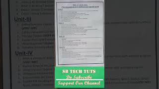 DEGREE BSC C-LANGUAGE IMPORTANT QUESTIONS #sbtechtuts #shorts #shortvideo #viralvideo #viralshorts
