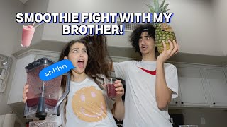 BEHIND THE SCENES OF MY SMOOTHIES WITH MY BROTHER (WE FOUGHT!)