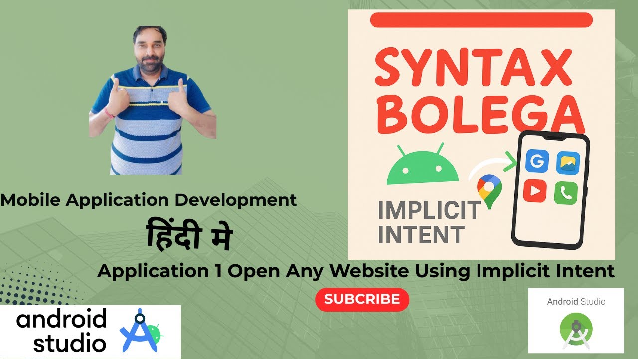 Implicit Intent in Android Studio | Android Development Tutorial for ...