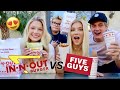 IN-N-OUT VS. FIVE GUYS!  *MUKBANG*  Who has the BEST burger??