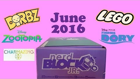 Nerd Block Jr for Girls June 2016 Box Opening and Review   Zootopia, Dorbz, Finding Dory and More!