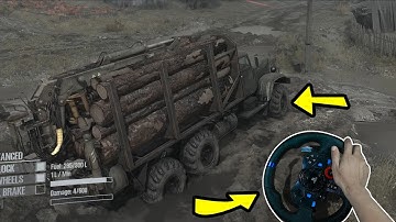 Crane operator - Spintires  MudRunner - Logitech g29 gameplay