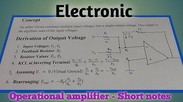 Electronics I Operational Amplifier I IC-741 I Short Notes I PGTRB I PHYSICS I NEET I TAMIL IPART-01