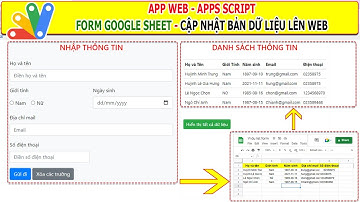 Tạo FORM Google Sheet Apps Script có Load Dữ liệu lại giao diện web