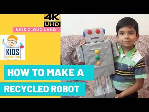 How to make Recycled Robot for kids!| And Speech on project