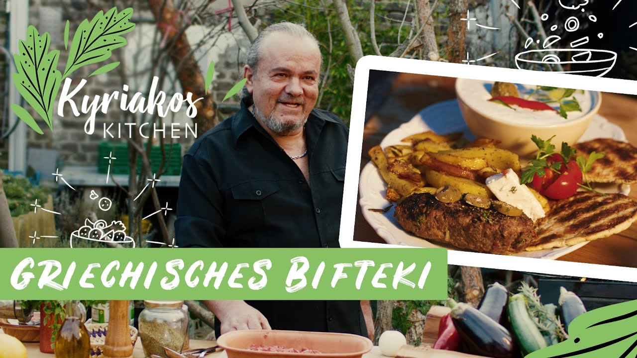 Bifteki - original griechische Frikadelle mit Feta Schafskäse gefüllt ...