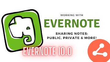 Evernote 10 & Sharing of Notes - Public & Private Shares