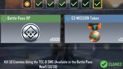 Call of Duty Mobile Kill 10 Enemies Using TEC-9 SMG Task Complete