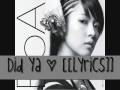 BoA Did Ya Lyrics mp3