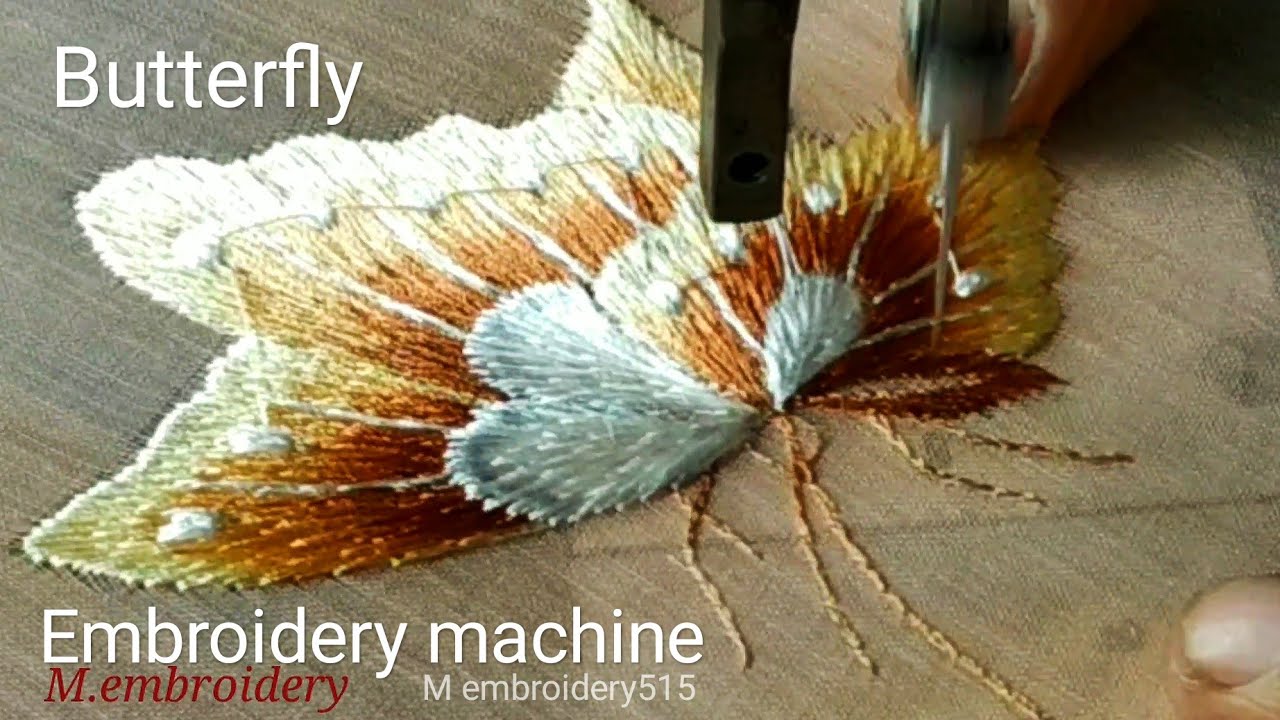 Embroidery Butterfly Design Straight stitch Machine Embroidery