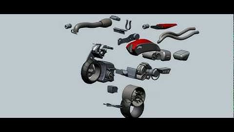 bike assembly exploded view solidworks