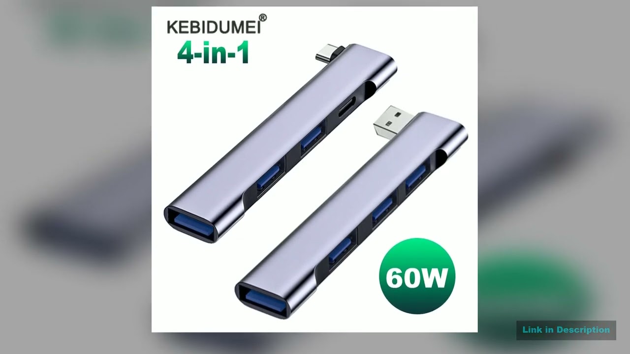 4in1 USB C HUB 30 PD 60W Type C 31 Multi Ports USB Splitter OTG Adapter USB HUB For Xiaomi Lenovo