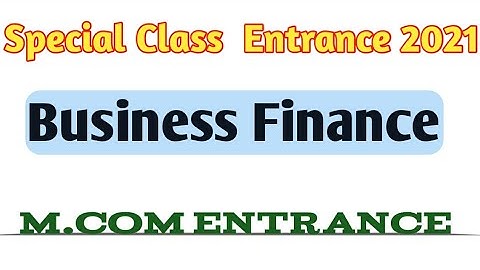 Business Finance || BHU M.Com || #Entrance #Exam2021