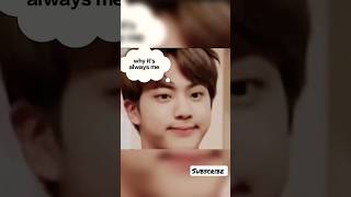 Why he always got hurt there🤣🤣why it's jin 😂 always #bts #jin @wepurplebts