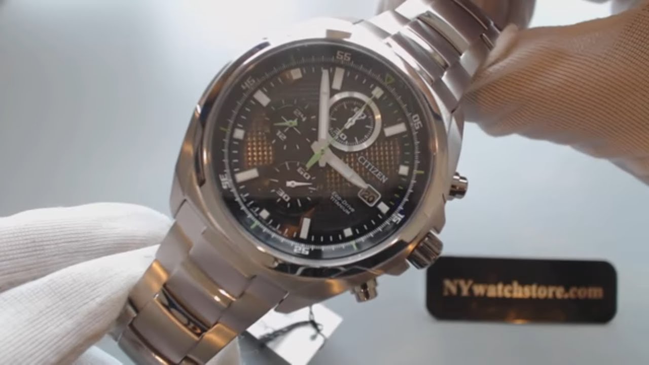 Men's Citizen Eco Drive Super Titanium Watch CA0190 56E - YouTube