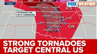 EF-2 Or Stronger Tornadoes, Large Hail Possible Across Central US On Thursday