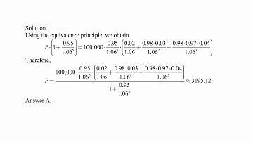 Exam MLC exercise for December 24, 2017