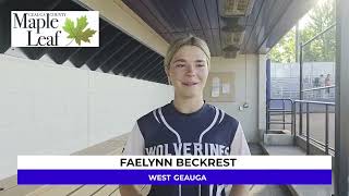 Faelynn Beckrest @GeaugaMapleLeaf